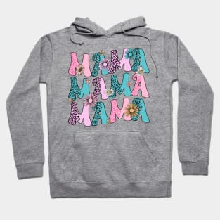 Groovy Mama Retro Flowers Women Mother's Day Wildflower Mom Hoodie